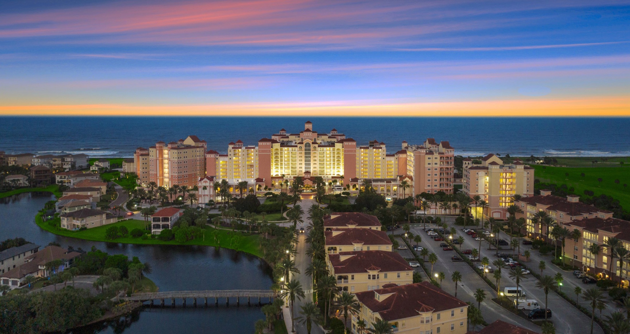 The Palm Coast shoreline looking south toward Flagler Beach